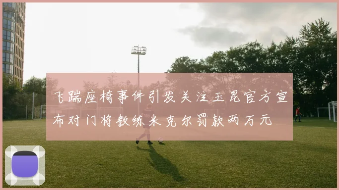 飞踹座椅事件引发关注玉昆官方宣布对门将教练米克尔罚款两万元